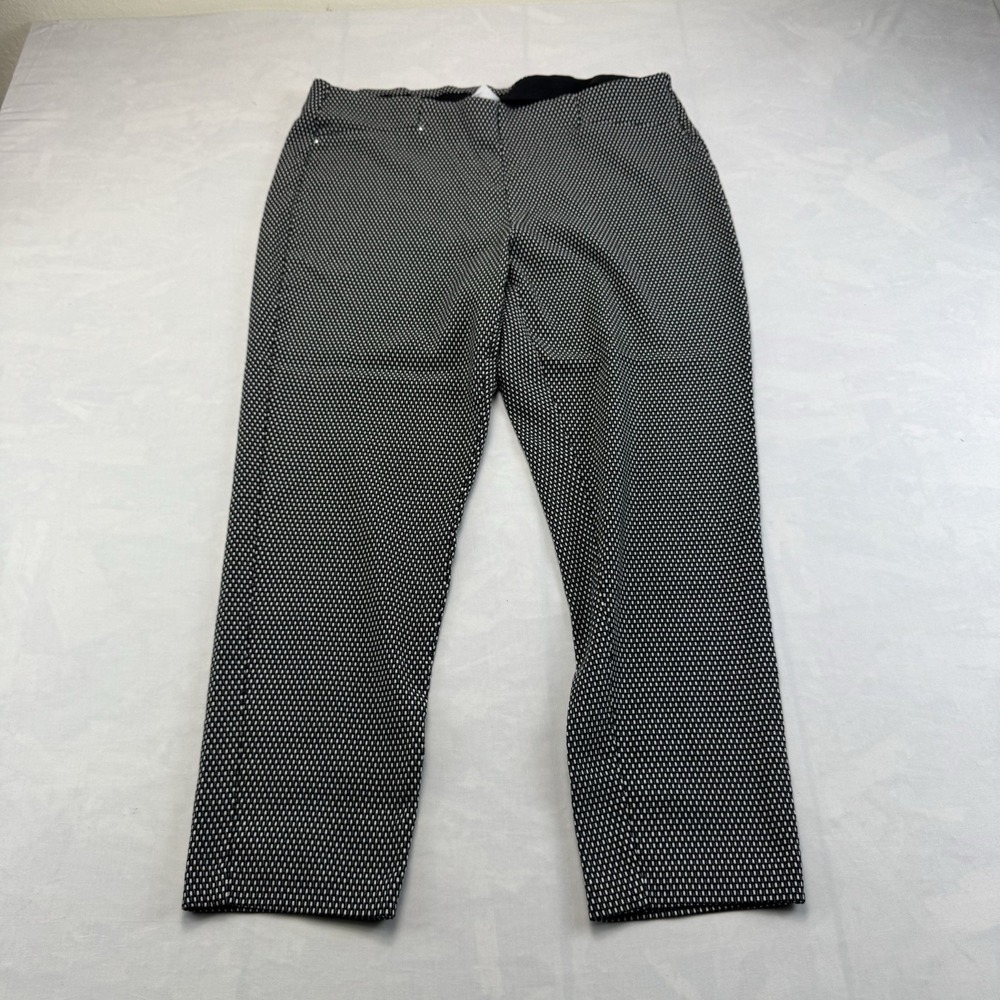 Rafaella Comfort Women's Size 16 Black White Stretch Career Pants
